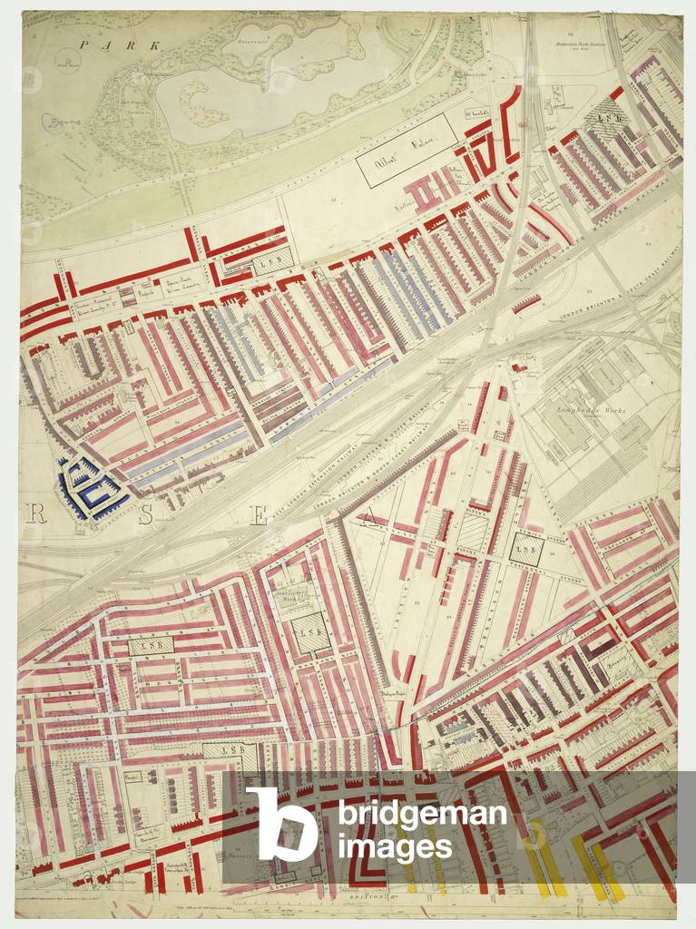Descriptive map of London Poverty, 1889 (hand-coloured litho)
