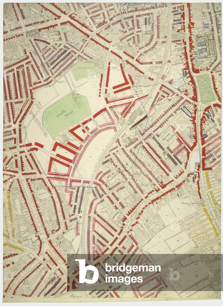 Descriptive map of London Poverty, 1889 (hand-coloured litho)