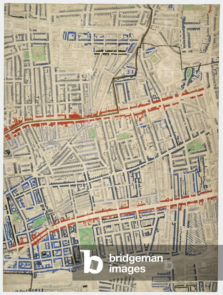 Descriptive map of London Poverty, 1889 (hand-coloured litho)