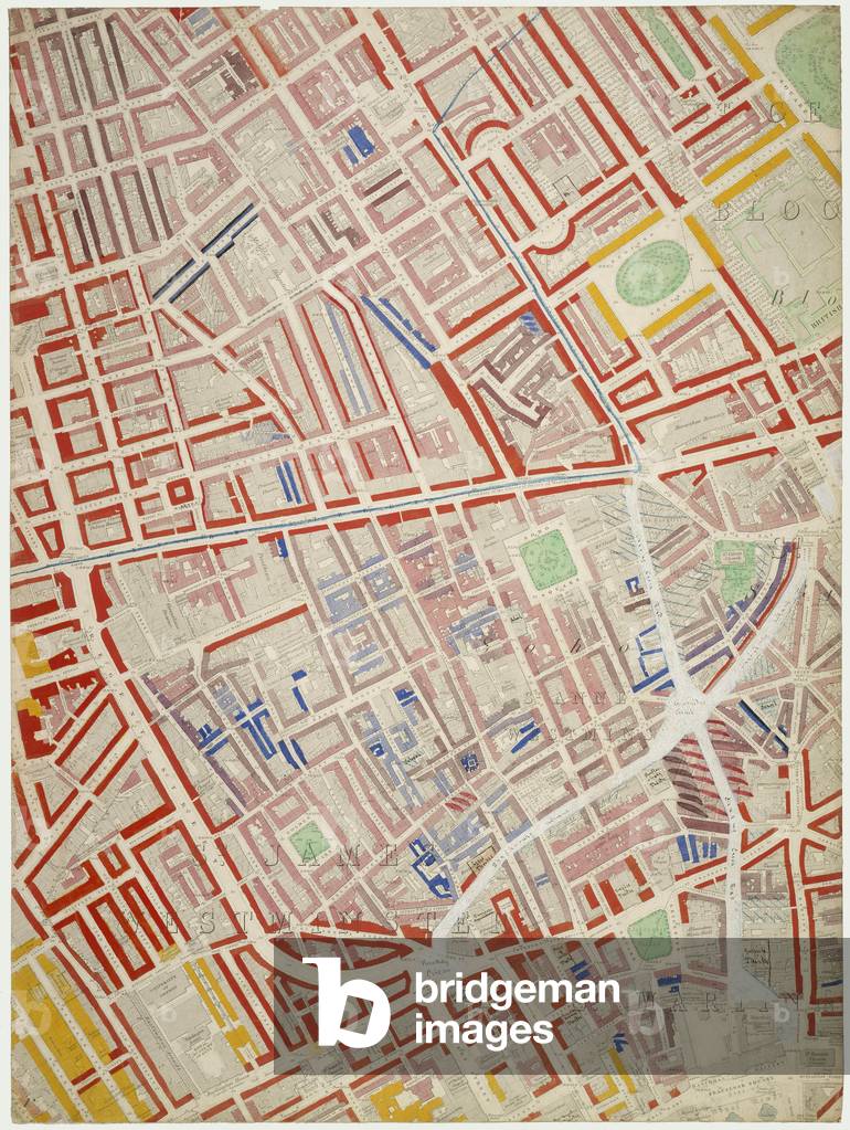 Descriptive map of London Poverty, 1889 (hand-coloured litho)