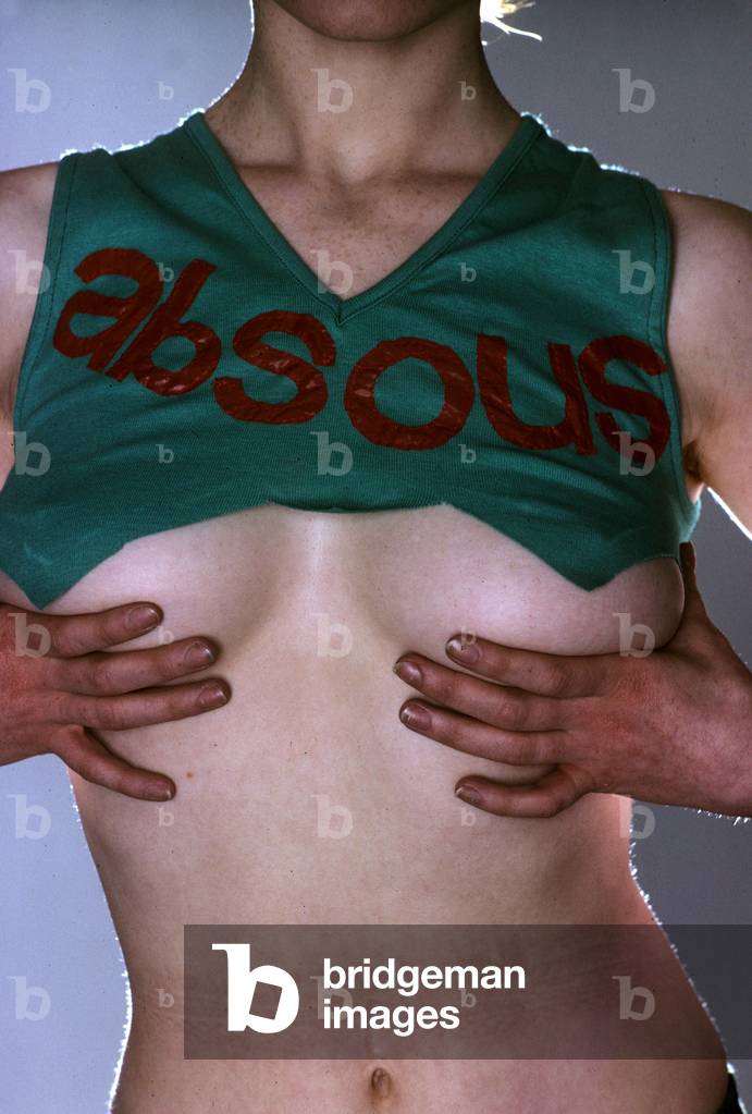 Olivia Brunaux during a shooting session in Italy 1982