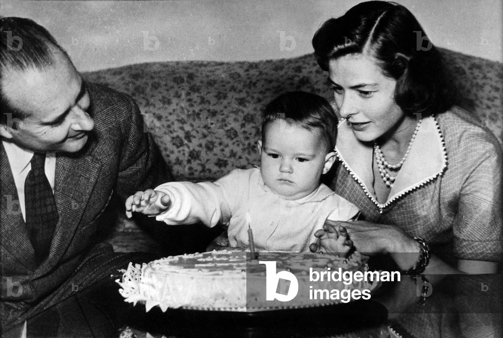 Roberto Rossellini with Ingrid Bergman and Robertino