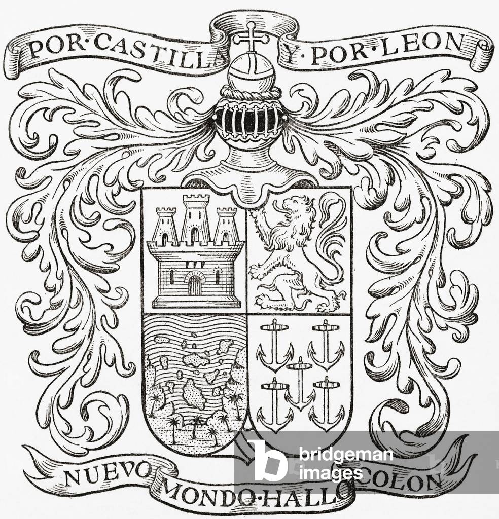 Coat of Arms of Christopher Columbus, 1892 (print)