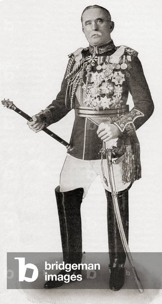 Field Marshal John Denton Pinkstone French, 1st Earl of Ypres, from The History of the Great War, pub.c. 1919