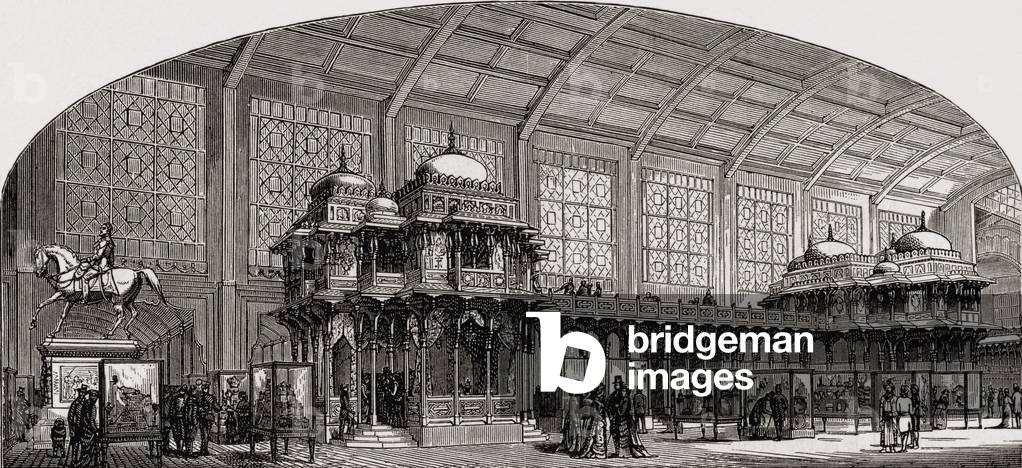 The British Indian Pavilion, during the Paris Universal Exhibition of 1878 (engraving)