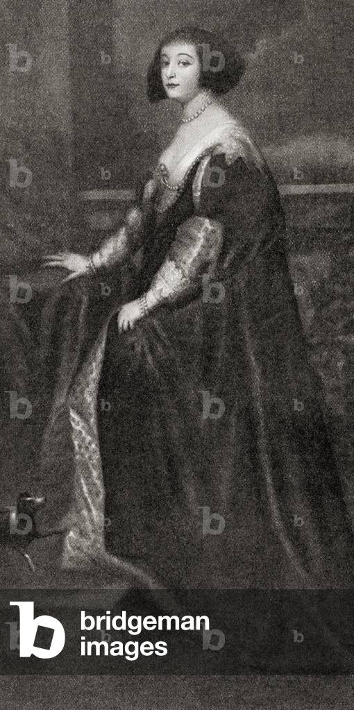 Béatrix de Cusance, Madame de Lorraine, second wife of Charles IV (litho)