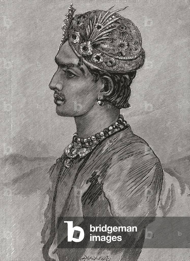 Maharaja Mangal Singh Prabhakar, from 'The Magazine of Art', published 1878 (litho)