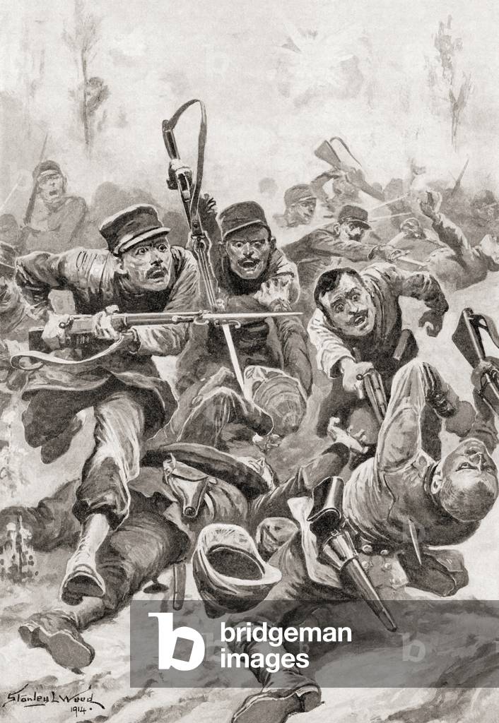 La Revanche- The French advance to Altkirch, Alsace, France during World War One, from The History of the Great War, pub.c. 1919