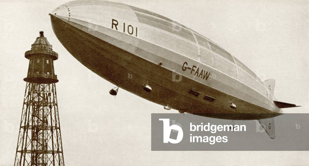 The launching of the rigid airship R101 in 1929.  From The Story of 25 Eventful Years in Pictures published 1935