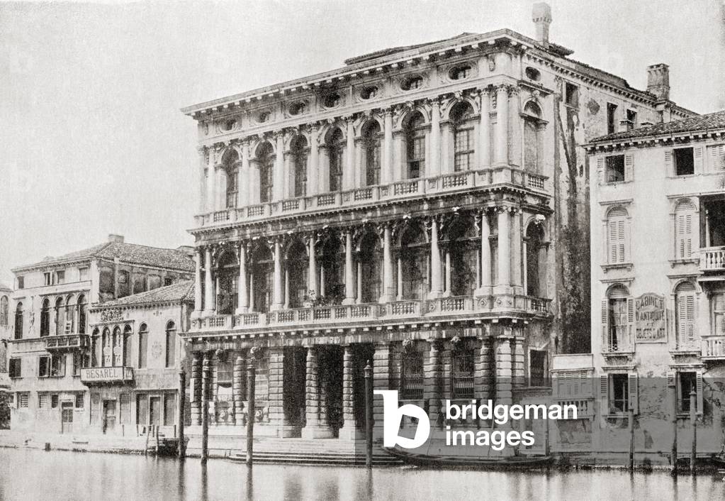 Robert Browning's place of death, the Palazzo Rezzonico, Venice, Italy where he lived with his son briefly from 1888-89