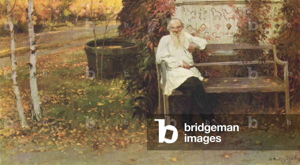 Lev Nikolayevich Tolstoy, from 'Bibby's Annual', published 1910 (colour litho)