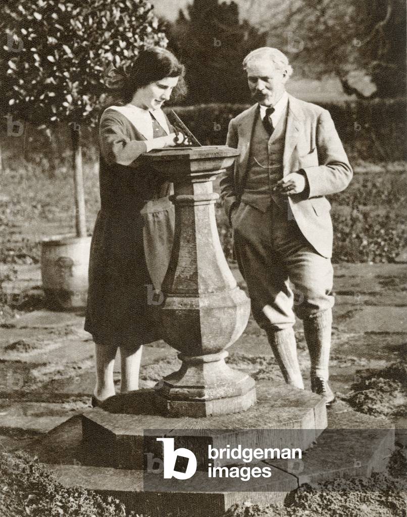James Ramsay MacDonald, 1866  1937.  British politician and first ever Labour Prime Minister. Seen here with his daughter in 1924.   From The Story of 25 Eventful Years in Pictures published 1935