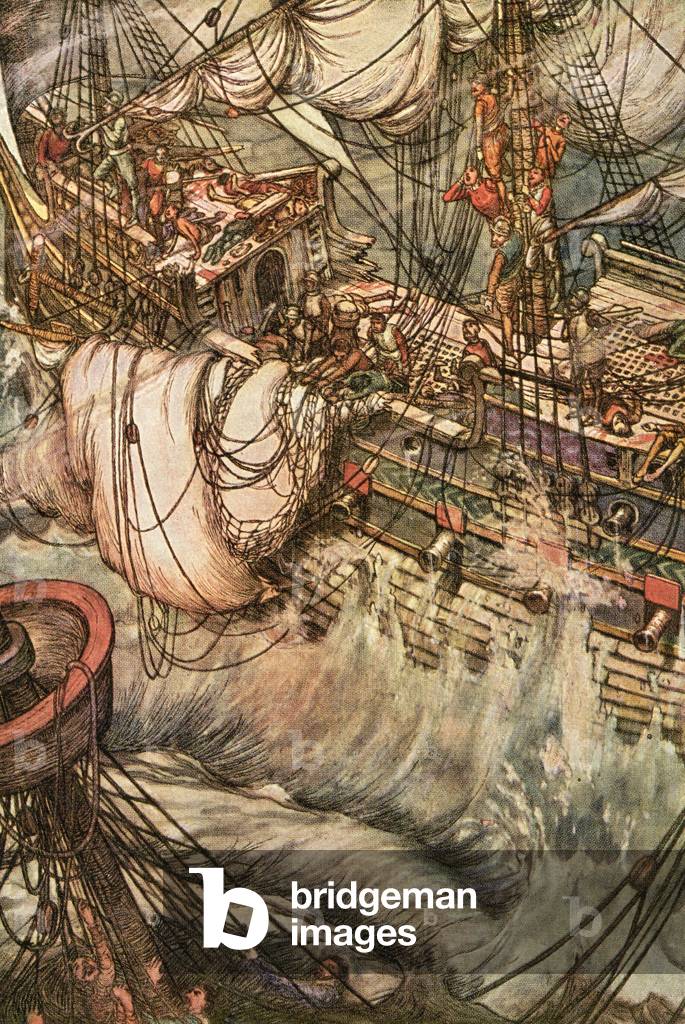 Illustration to the poem The Song of the Dead, by Rudyard Kipling, from A Song of the English, pub.c.1914