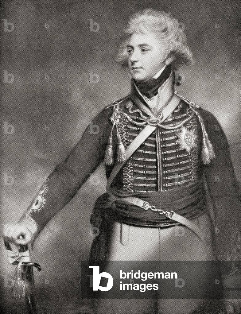 George, Prince of Wales, later George IV, 1762 1830, aged 36, from 'Buckingham Palace, Its Furniture, Decoration and History', published 1931 (litho)