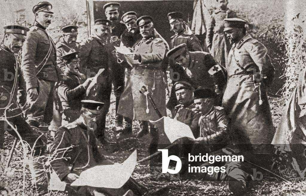 Bulgarian officers of the newly formed army of Tsar Ferdinand of Bulgaria, from The Pageant of the Century, pub.1934