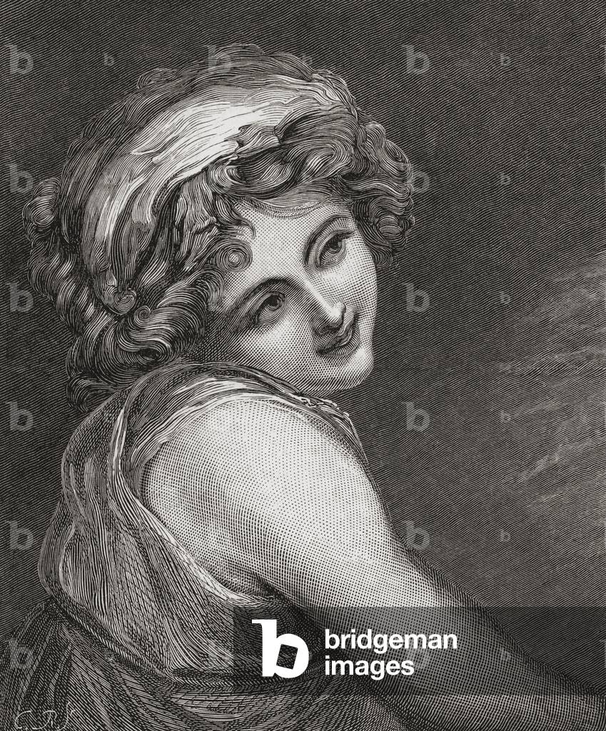Emma Harte, Lady Hamilton, 1765 - 1815. Mistress of Lord Nelson and muse of George Romney. From The Magazine of Art published1878