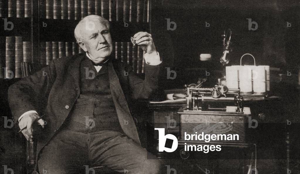 Thomas Alva Edison, from  Bibby's Annual, pub. 1915