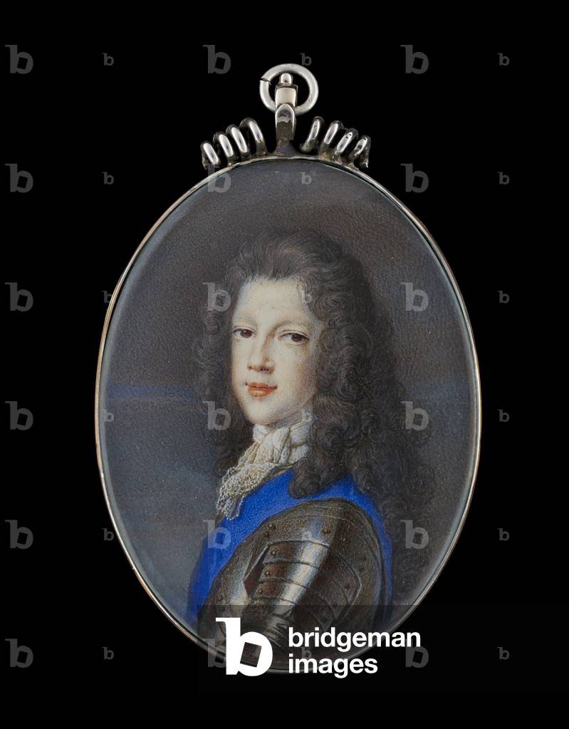 Portrait miniature of Prince James Francis Edward Stuart, the Old Pretender (gouache on vellum)