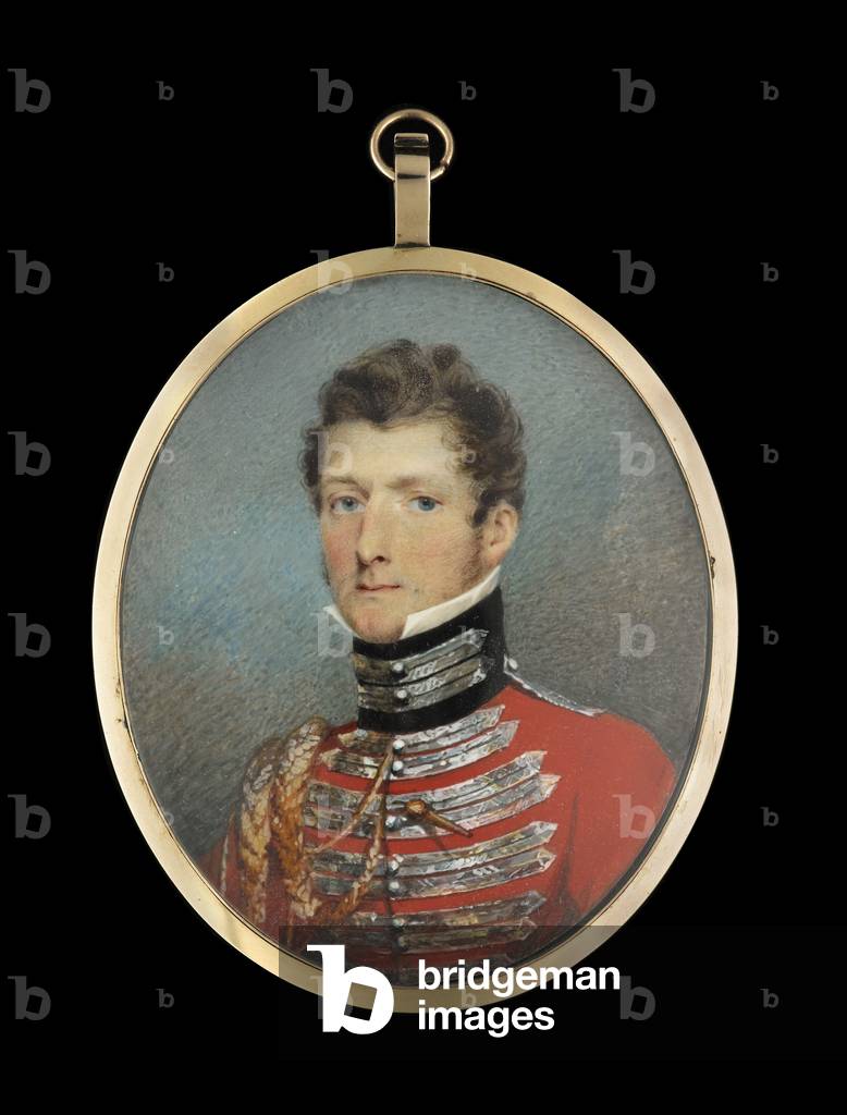 Miniature portrait of an officer, 1820 (w/c on ivory)