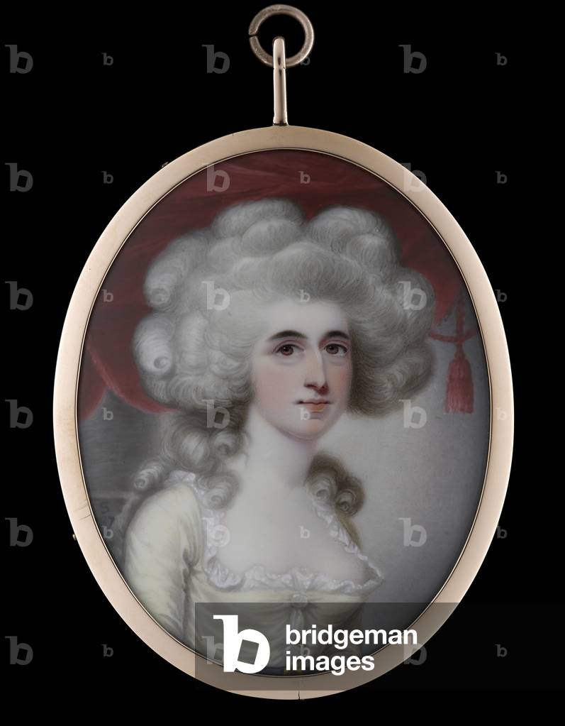 Portrait enamel of the actress Sarah Siddons (enamel on metal)