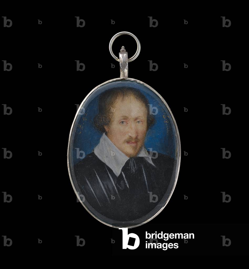 Portrait miniature of a gentleman, aged 42, called Edme Pierre […], Seigneur du […] Joy, 1618 (w/c & shell gold on vellum)