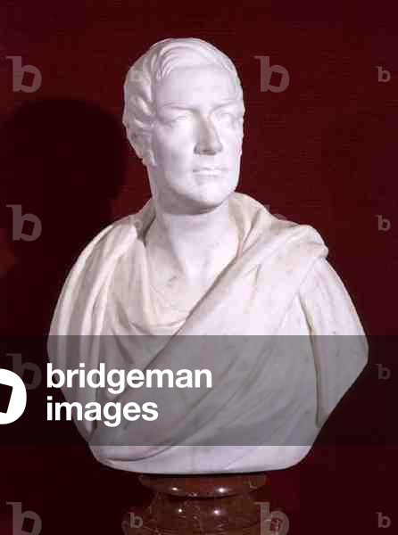 Portrait Bust of Sir Robert Peel (1788-1850), 1853 (marble)