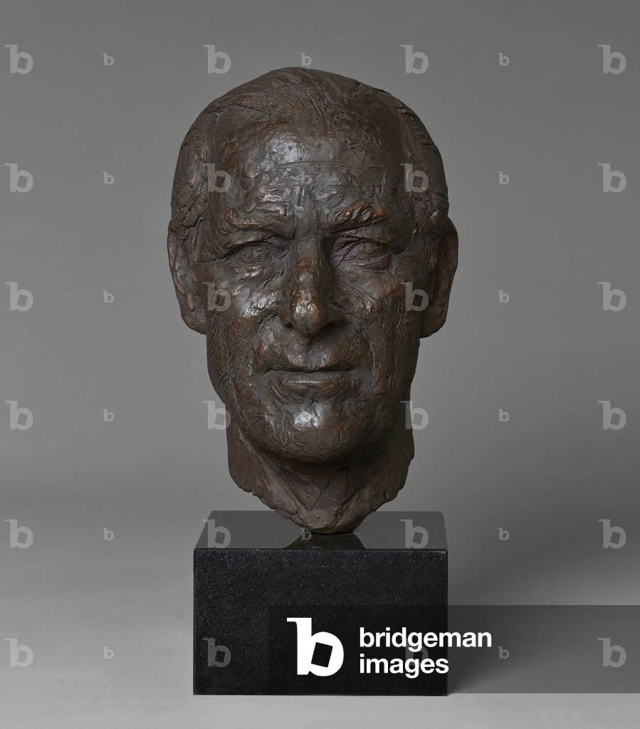 Portrait head of His Royal Highness, Prince Philip, Duke of Edinburgh, 1979 (bronze)