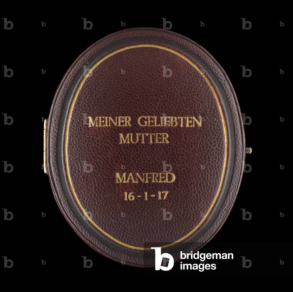 Case for the portrait enamel of Rittmeister Manfred Albrecht, Freiherr von Richthofen, 'The Red Baron', 1917 (enamel)