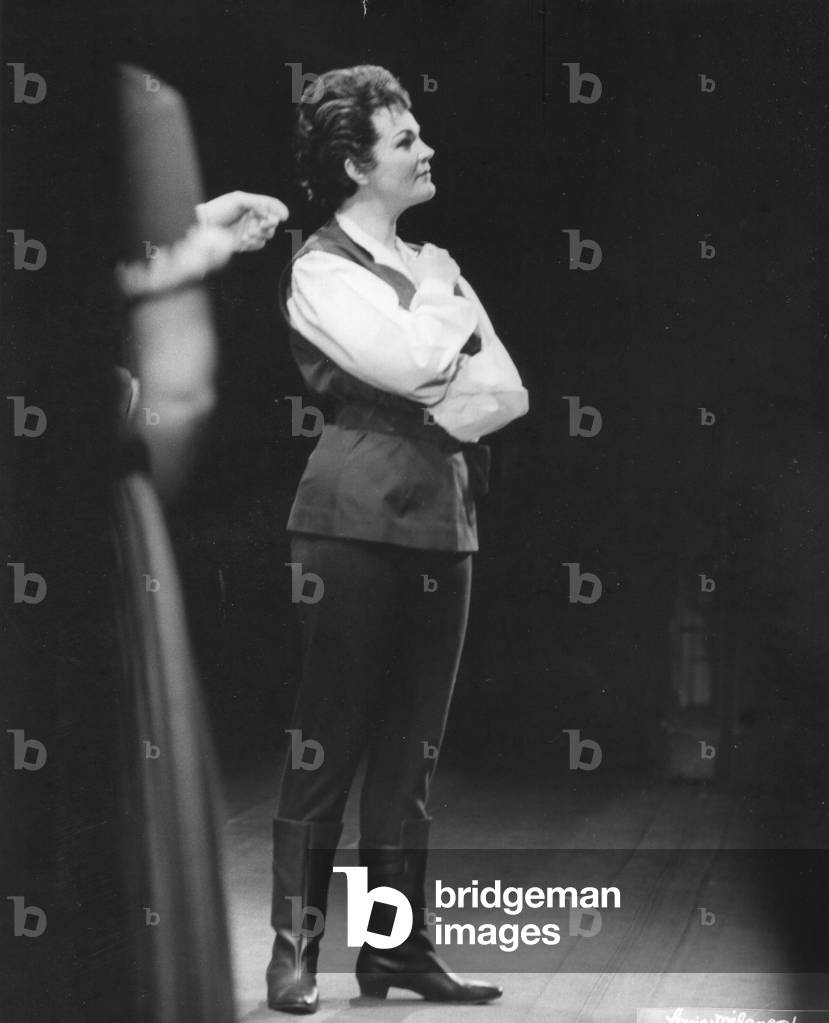 Ludmila Dvorakova (1923 - 2015), Czech opera singer in the role of Leonore in Fidelio, opera by Ludwig van Beethoven