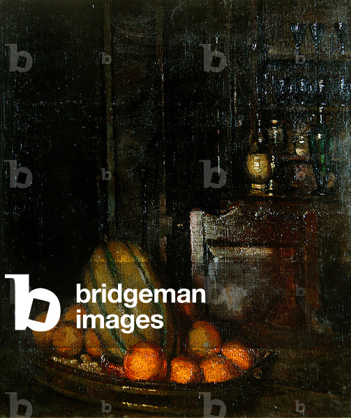 Still Life with Watermelon (oil on canvas)