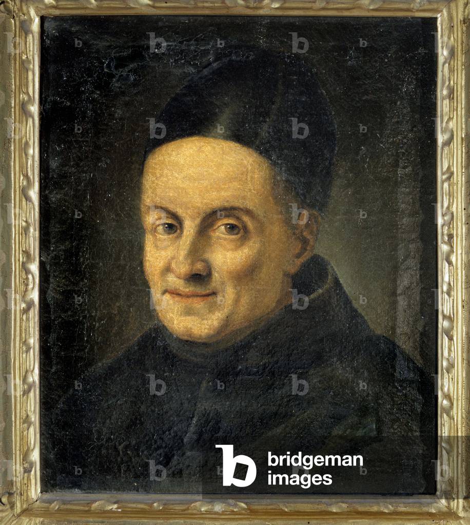 Portrait of Padre Martini (1706-1784) (Pere Martini) by real name Giovanni Battista Martini, composer and theorist of Italian music. Painting by Angelo Crescimbeni (1734-1781). Academia Filarmonica, Bologna.