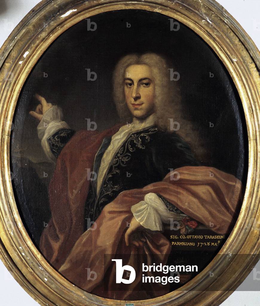 Portrait of Count Ottavio Tarasconi Parmigiano (18th century). Anonymous painting of 1726. Collegio Maria Luigia, Parma.