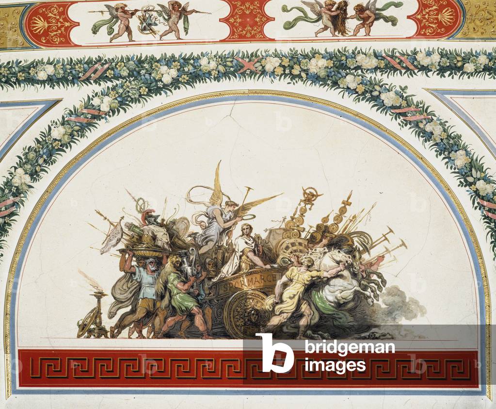 Triumph of Marcus Claudius Marcellus (-268 - -208), Roman consul. Fresco by Felice Giani (1758-1823). Sala dei Trionfi (Hall of Triumphs), Palazzo Baciocchi, Bologna.