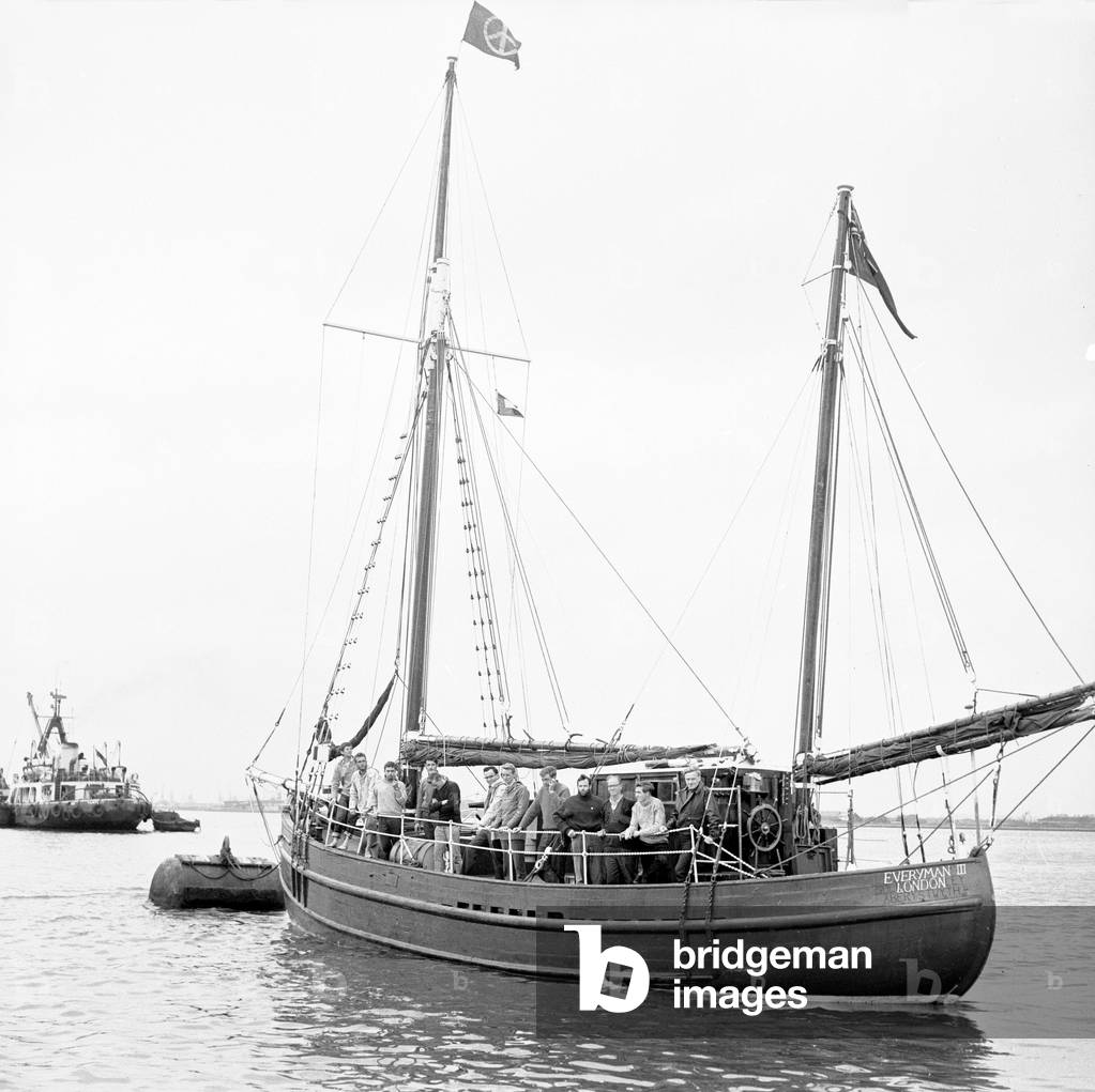 Ketch ship Everyman III. 26th September 1962 (b/w photo)