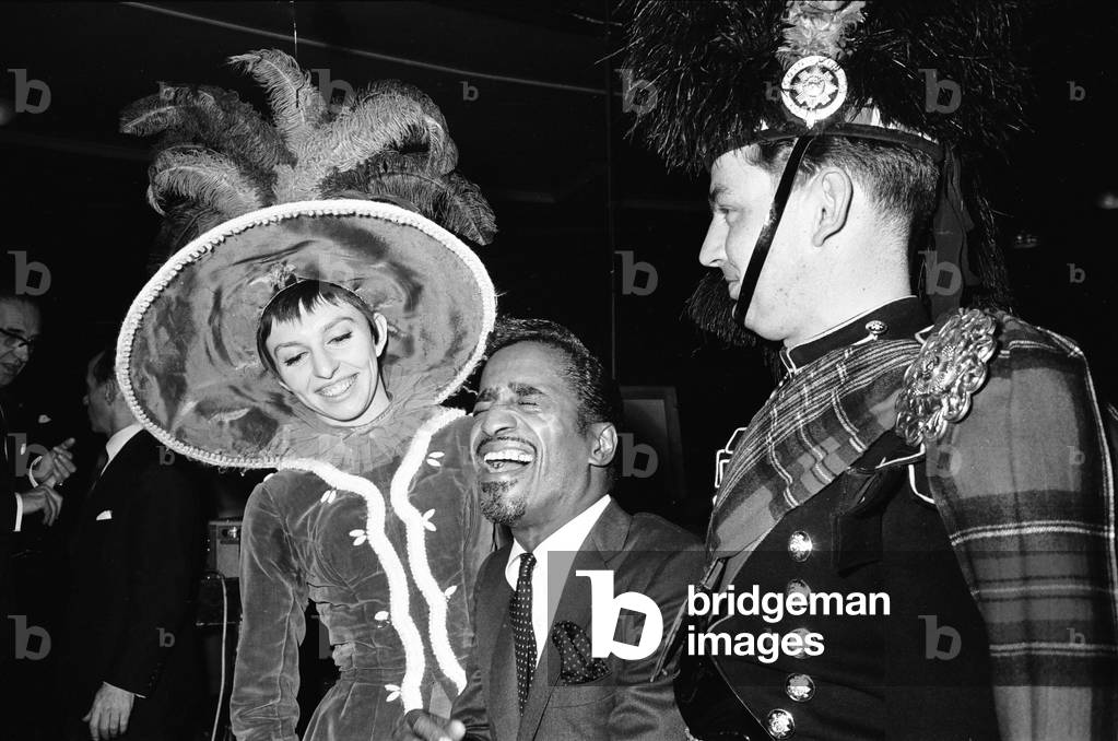 American singer and entertainer Sammy Davis Jr during rehearsals for the Royal Variery Performance at the Palladium Theatre in London. 14th November 1966 (b/w photo)
