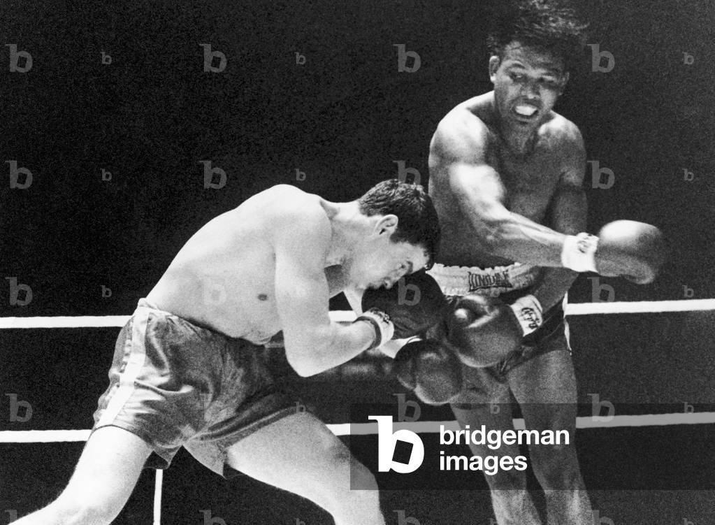 Boxing match at Empire Pool, Wembley, London, United Kingdom, 1962