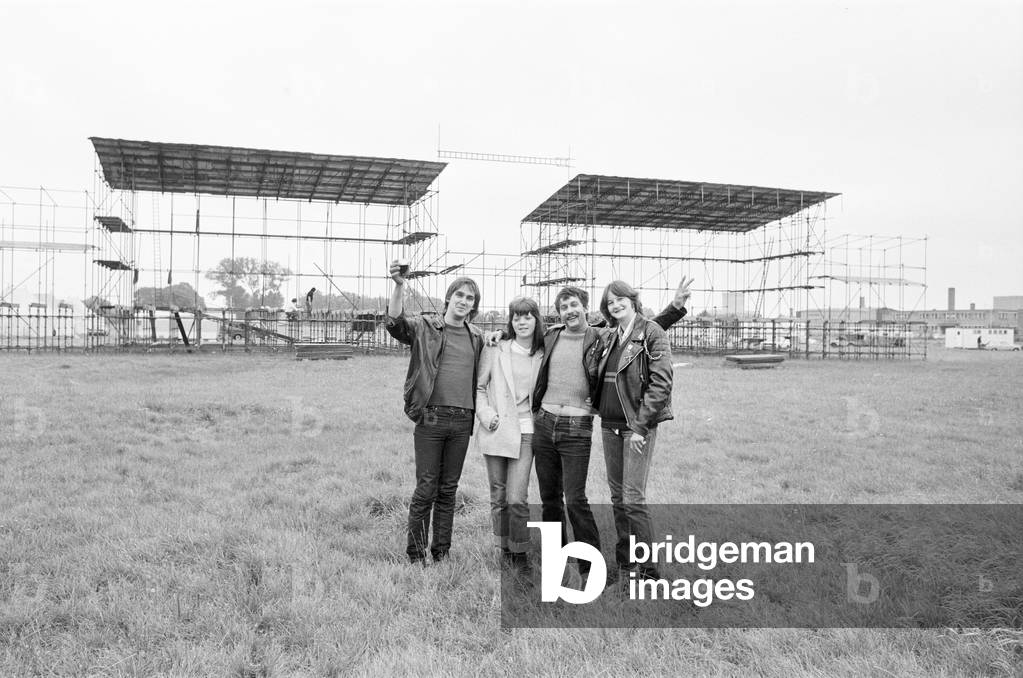 Early birds, Festival goers start to arrive for the 20th National Rock Festival, taking place 22nd to 24th August, at Richfield Avenue, Reading, August 1980.