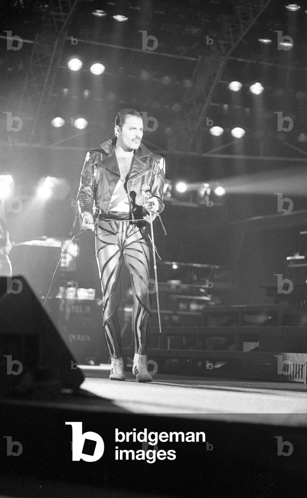 Rock group Queen in concert at the NEC Arena in Birmingham 31st August 1984.

Freddie Mercury