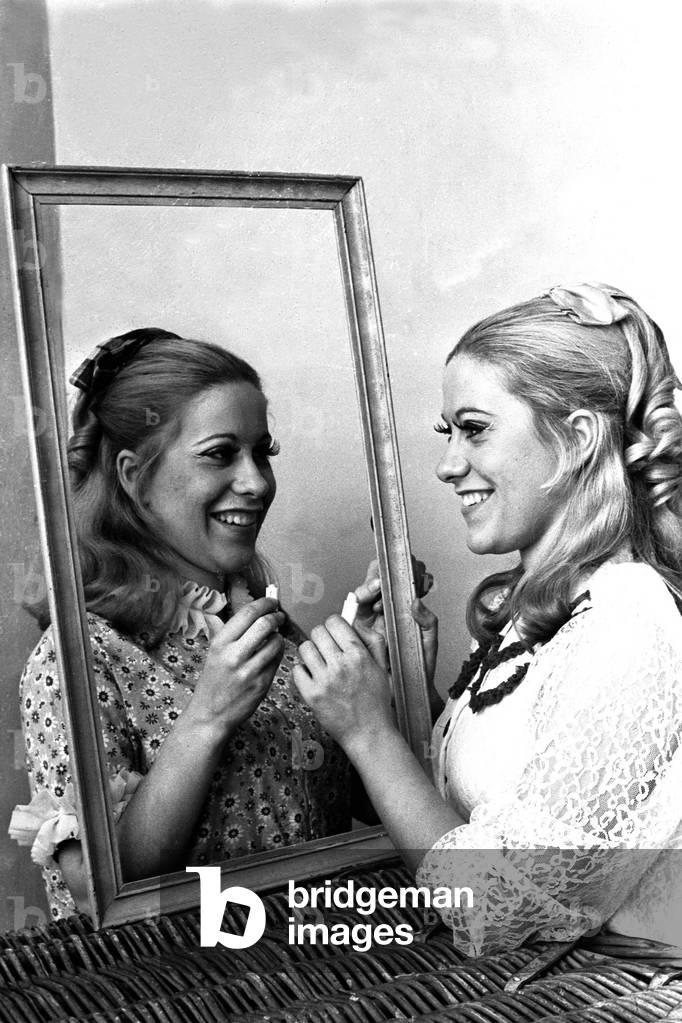 Twins Jenni and Jaqui Chitty, appear in the pantomime The World of Jamie at Newcastle's Theatre Royal 15 December 1971