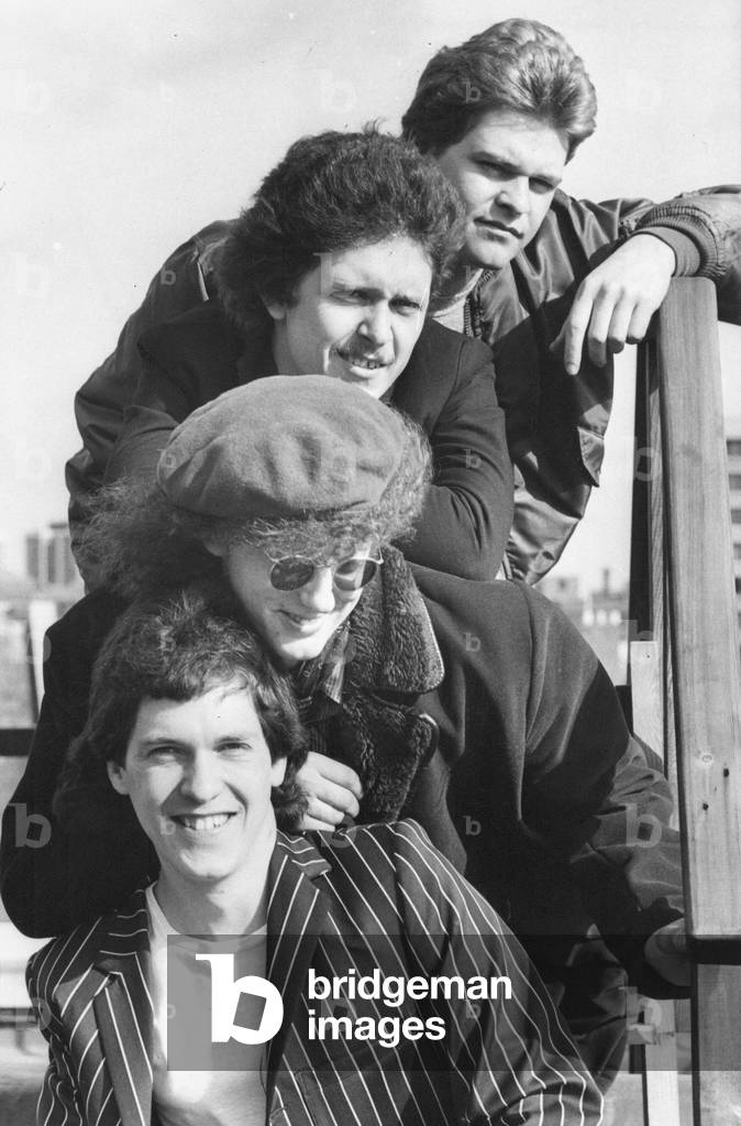 Four-fifths of North East band The DTs (top to bottom) Colin Butler, Kenny Jobson, Gaz Whitton and Alan King 7 March 1981 (b/w photo)