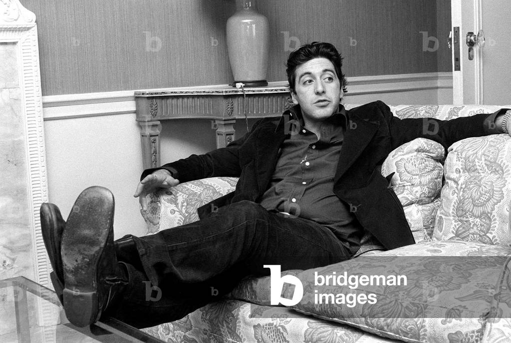 Actor Al Pacino at the Dorchester Hotel, 25th March 1974 (b/w photo)