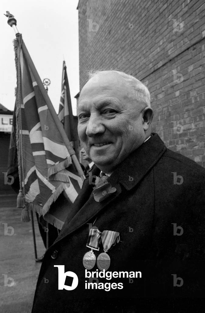First World War Veteran Fred Lamyman, the deserter who never was, wore his medals at yesterdays Remembrance Day Service. 
November 1969