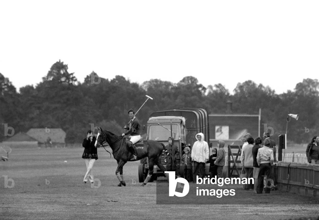 Prince Charles playing polo, June 1977