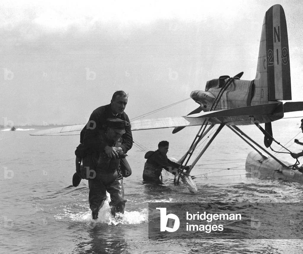 Schneider Cup team practicing at Calshot in the Solent, 14th August 1931