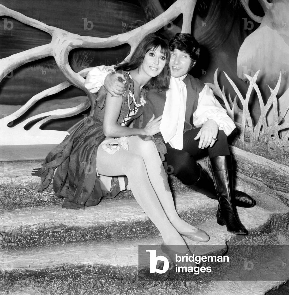 Rehearsal at the Odeon Golders Green for BBC television pantomime 'Cinderella': Cinderella and buttons. 
Played by Anita Harris and Jimmy Tarbuck. November 1969