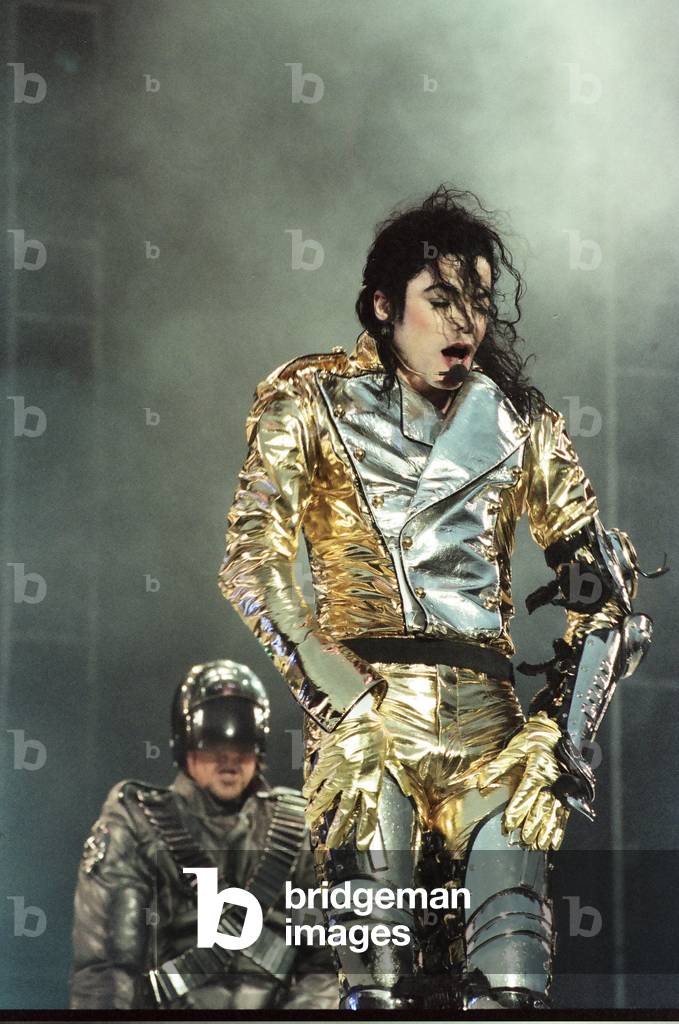 Michael Jackson seen here on stage at Sheffield, 10th July 1997 (photo)