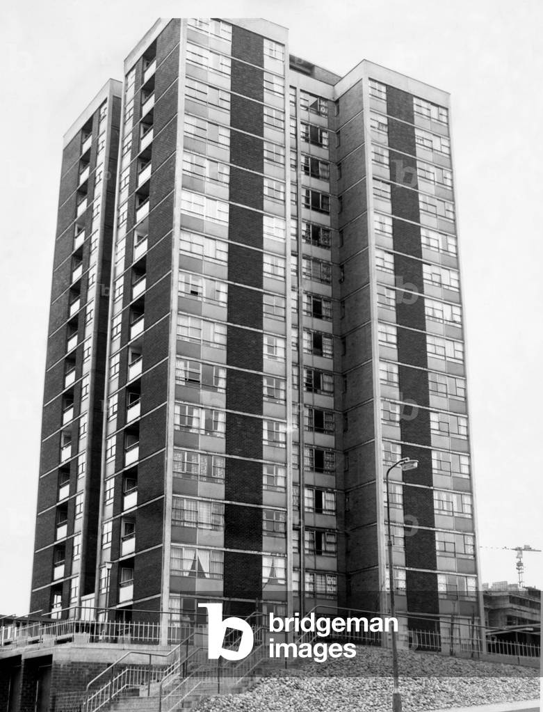 The high rise flats at Cruddas Park Housing Estate in Newcastle 22 June 1967,