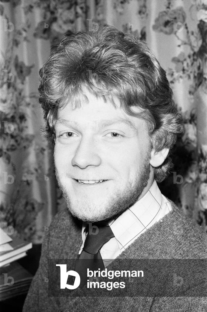 Kenneth Branagh, actor and student, aged 18 years old, he will be attending the Royal Academy of Dramatic Art, RADA, pictured January 1979 (b/w photo)