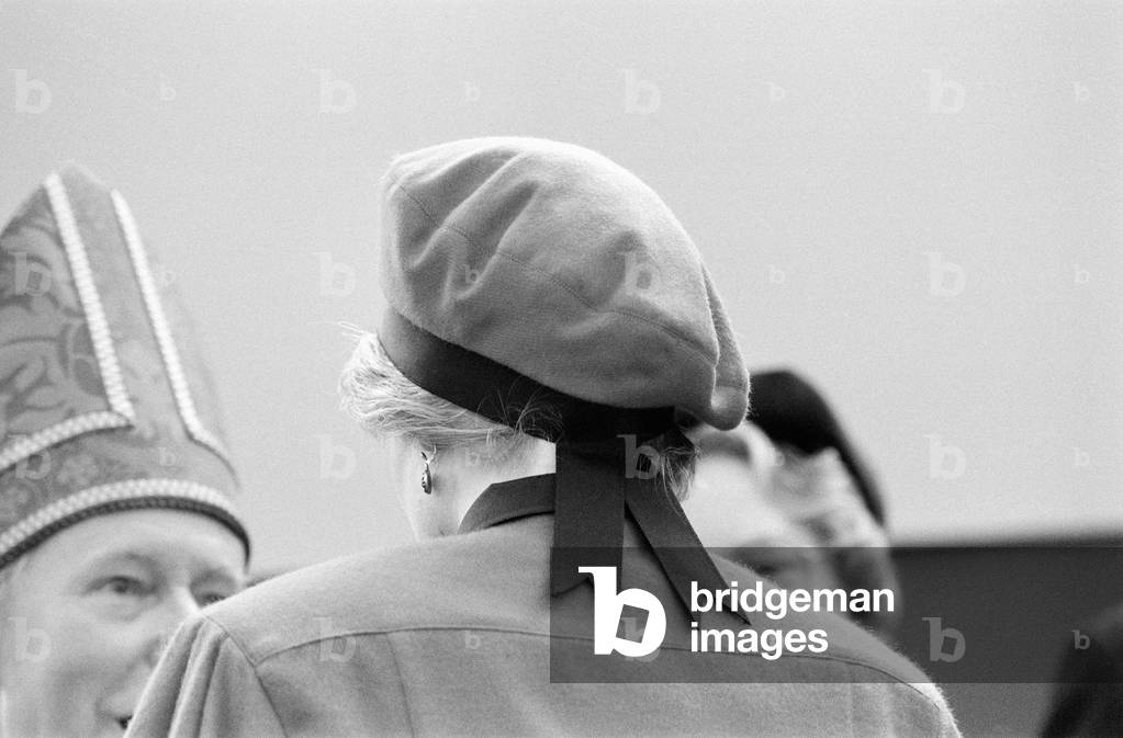 Launching of the ¿125 million P&O liner Royal Princess by Princess Diana at Southampton. 15th November 1984 (b/w photo)