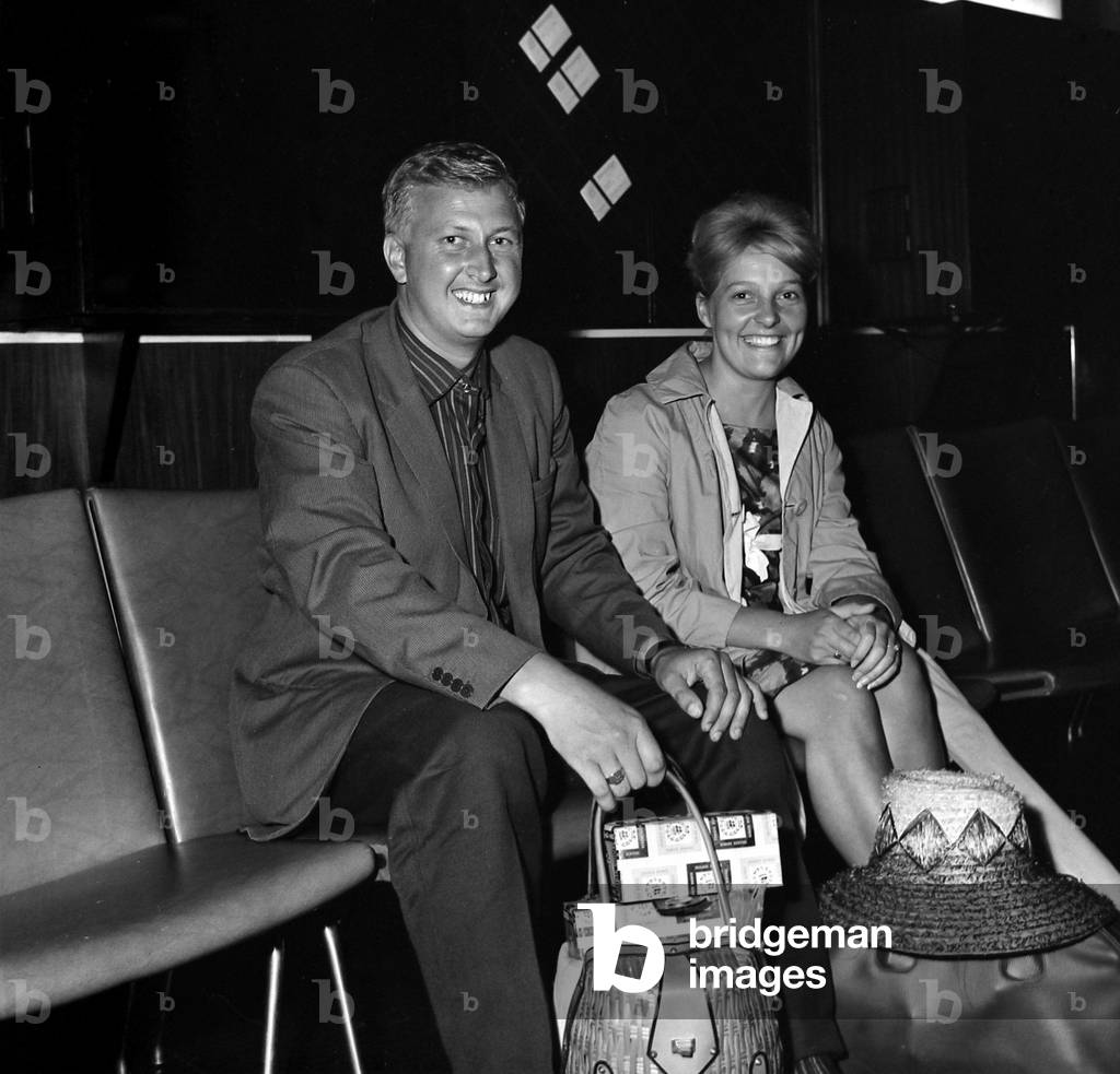 Dorothy Wharrier and Bill Smith from Wallsend at Manchester Airport.
July 1964